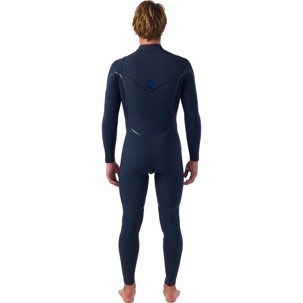 2026 O'Neill Mens Hyperfreak Fire 4/3+mm Chest Zip Wetsuit 5661 - Carbon / Carbon